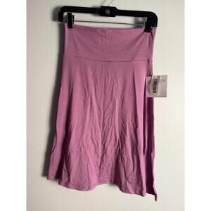LuLaRoe Azure Skirt Solid Pink Purple A-Line Yoga Waist Knee Length Small NWT